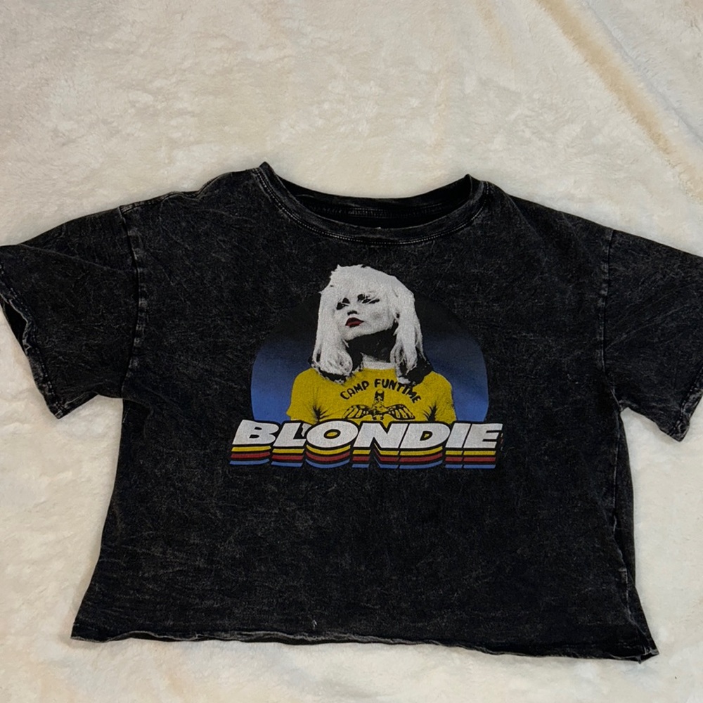 Blondie Black Cropped Tee